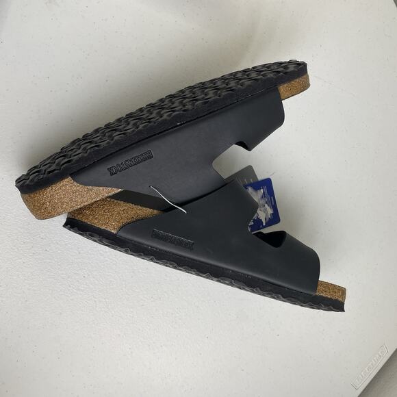 Birkenstock Arizona Mens Size 10 Sandals Soft Footbed Regular Black Birko Flor - Picture 6 of 8